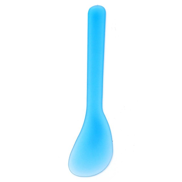 Guardurnaity Máscaras cosméticas Cuchara Fácil de usar Espátula de punta esmerilada Conveniente para limpiar Espesar Cabeza Crema facial Stick Juegos de manicura Azul