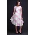 thumbnail image 3 of Bimba Robe Midi Évasée d'Été Décontractée Sans Manches à Imprimé Floral pour Femmes avec Éléphant Rose Animal - Grand, 3 of 6