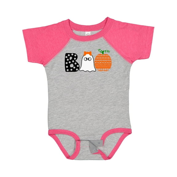 Inktastic Halloween Boo Cute Ghost and Pumpkin Boys or Girls Baby Bodysuit