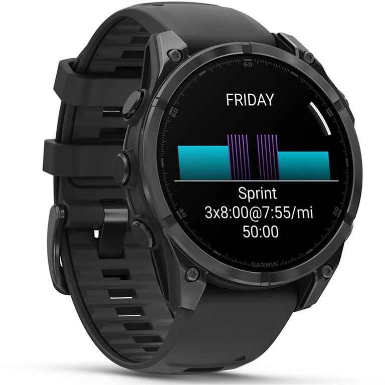 Garmin 010-02904-00 Fenix 8 47 mm AMOLED Slate Gray with Black