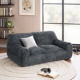 thumbnail image 5 of PamapicLife Plush Fluffy Foam Filled Bean Bag Chair, Gray, 5 of 7