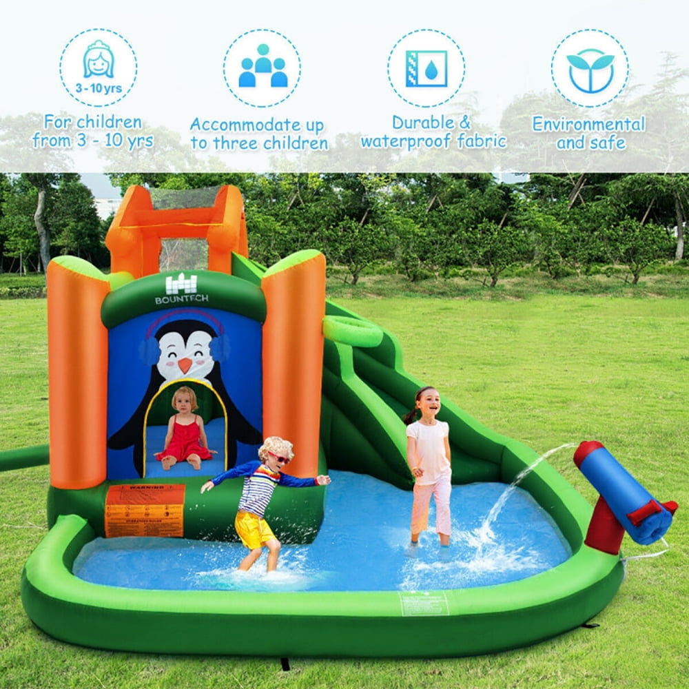 Aimee Lii Inflatable Slide Bouncer and Water Park Bounce House Without Blower, Playhouse for Kids Outdoor
