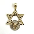 thumbnail image 4 of 10k yellow gold star of David Jewish Israel charm pendant religious jewelry 5.3g, 4 of 12