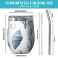 thumbnail image 5 of 12oz Stemless Wine Tumblers Coastal Coral Starfish Vacuum Insulated Stainless Steel Travel Tumbler Cups Mug with Lid and Straw for Champaign,Cocktail,Beer with Cleaning Brush, 5 of 5