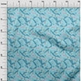 thumbnail image 3 of oneOone Cotton Poplin Light Blue Fabric Tropical Craft Projects Decor Fabric Printed By The Yard 42 Inch Wide, 3 of 4