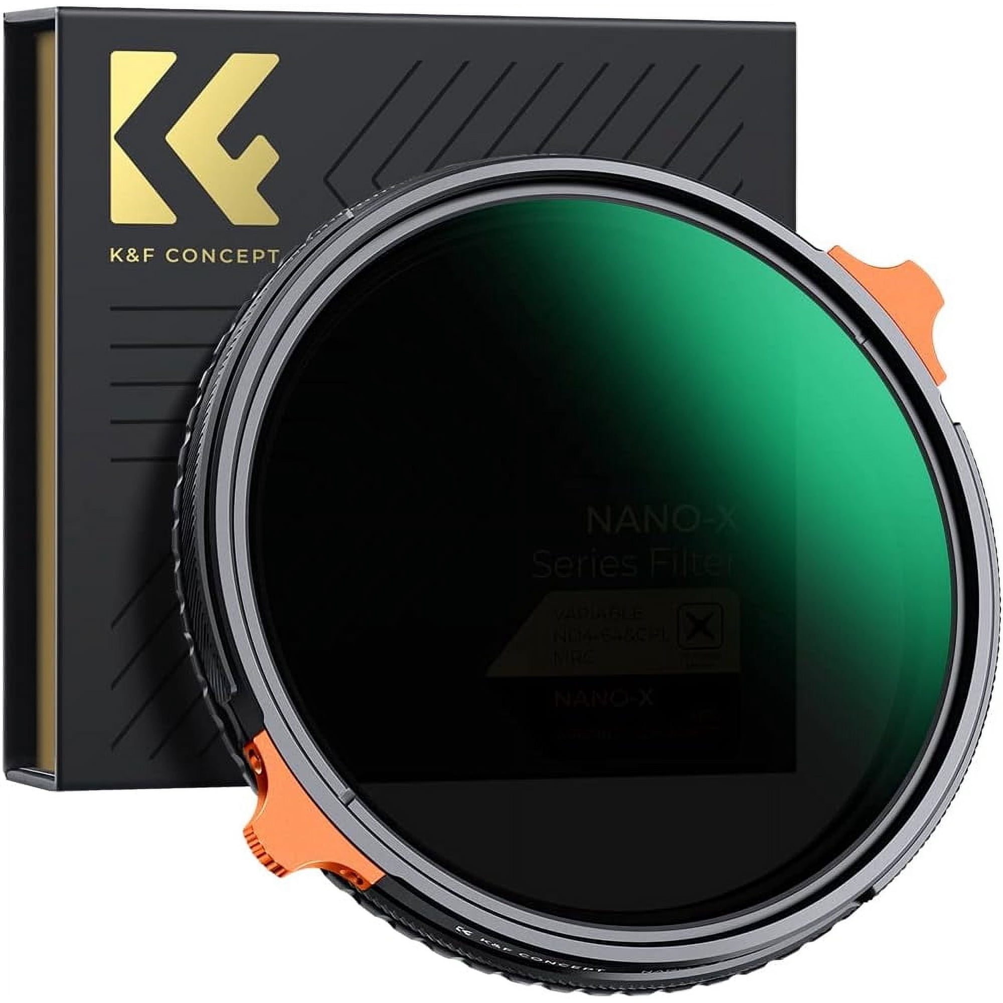 K&F CONCEPT 37mm ND4-64 (2-6 Stops) ND Lens Filter Variable & CPL Polarizers Filter 2-in-1, 28 Multi-Coated Polarizing and Neutral Density Camera Lens Filter (Nano-X Series)