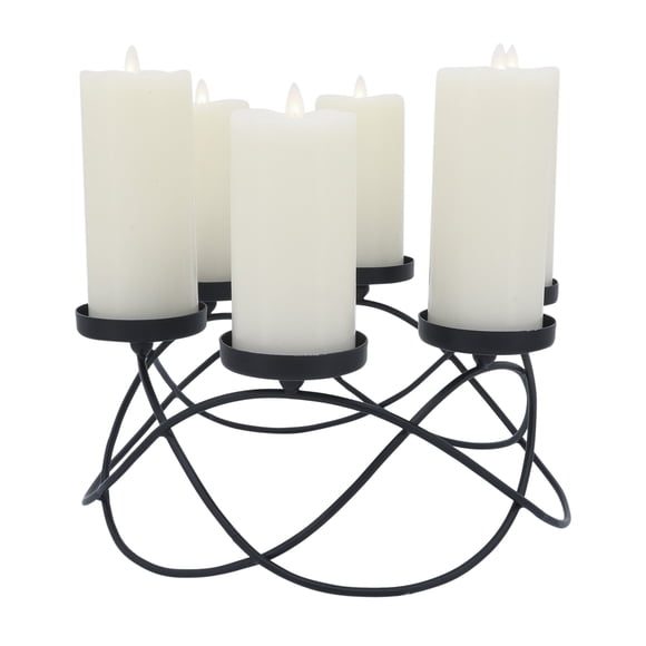 Metal, soportes de 6 pilares de 14 "l, negro Sagebrook Home 16890