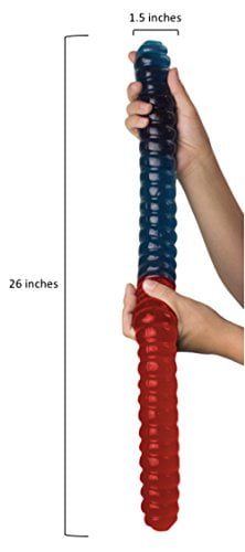 The Original World's Largest Gummy Worm - Cherry/Blue Raspberry Blue Raspberry,Cherry