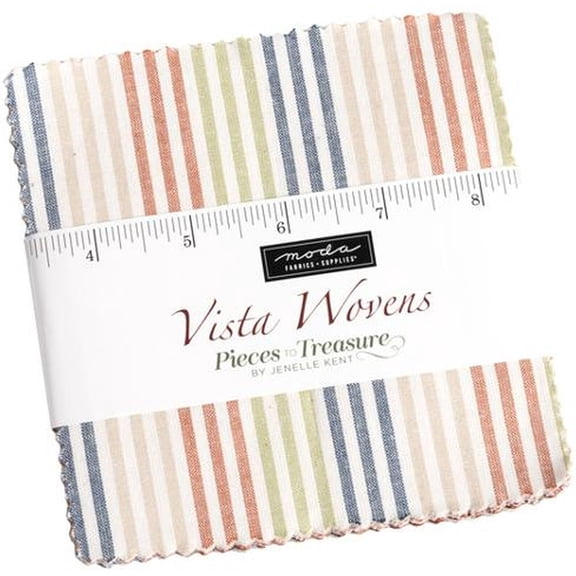 Vista Wovens Charm Pack by Janelle Kent of Pieces To Treasure; 42 - 5" Precut Fabric Quilt Squares