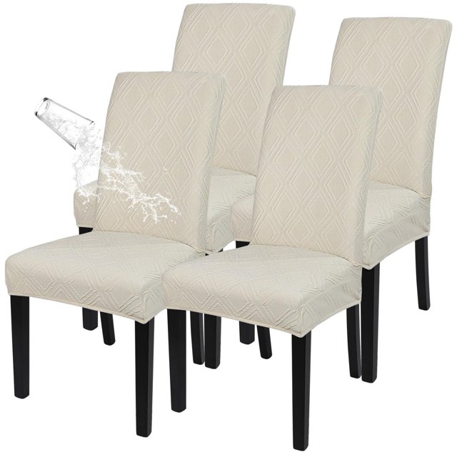 Set de 4 Fundas Impermeables para Sillas de Comedor SearchI Beige