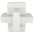 thumbnail image 6 of Interlocking Knot Sculpture for Home Decor - Modern Marble Stone Decorative Object for Bathroom, Office, Room, and Living Room - Figurine Accent for Shelf and Coffee Table Styling - 5?, White, 6 of 11