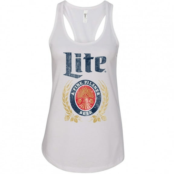 Miller Lite Classic Logo Women's Racerback Tank Top-Large