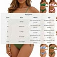 thumbnail image 3 of Womens Ribbed Knit Bikini Set Two Piece Swimsuit Adjustable Army Green Cheeky Bottom Keyhole Top,Size XL, 3 of 3