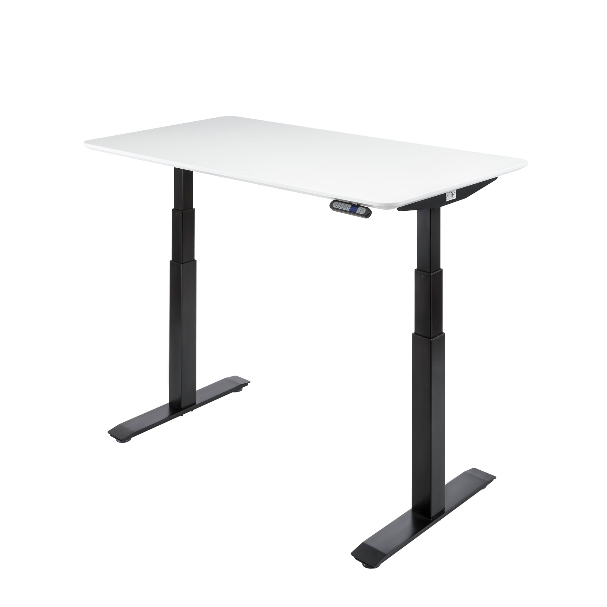 54 x 30 Seville Classics Ergo Desk Table Top with Beveled Bottom Edges White 