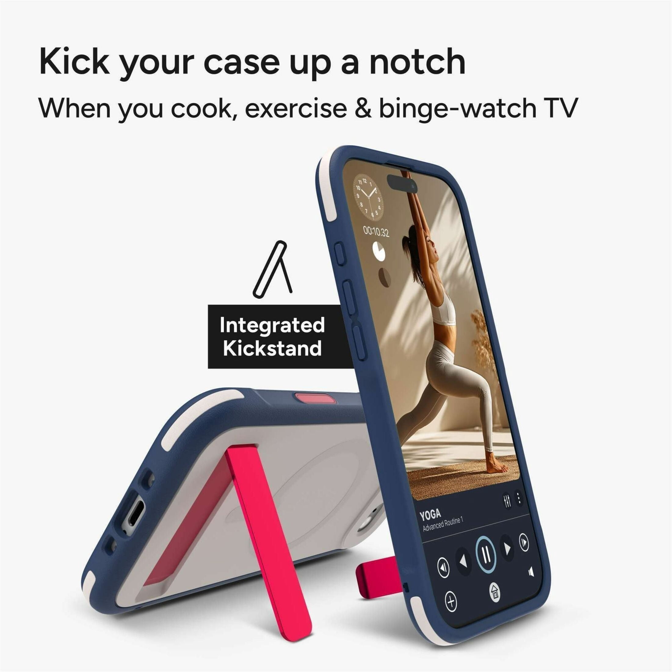ZAGG Sedona Snap - Back cover for cell phone - with kickstand - MagSafe compatibility - red light and blue - for Apple iPhone Air