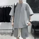 thumbnail image 2 of Nuevo conjunto de verano para hombre con diseño de gofres, camiseta de manga corta y pantalones cortos, conjunto de 2 piezas, ropa deportiva, chándal de moda, conjunto para correr, 2 of 5