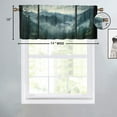 thumbnail image 4 of Misty Forest Curtain Valances for Kitchen Windows Rustic Wooden Window Forest Mountain Scenery Rod Pocket Window Valance for Living Room Bathroom Bedroom Kitchen 54 by 18 in, 1 Panel, 4 of 6