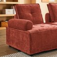 thumbnail image 6 of Aukfa Modern Sectional Sofa, 99" Living Room Modular Couch with Ottoman, Chenille, Red, 6 of 10
