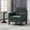 Dark Green, variant on Comfortable armchair with USB charging port, ergonomic wide backrest, vintage wooden legs, comfortable upholstered armchair with side storage for living room bedroom