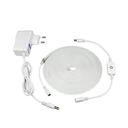

LeKY 2835 LED Strip Light High Brightness Touch Control Dimmable Waterproof Soft Lighting Decoration DC 12V RGB Ribbon LED Tape Neon Lamp for Indoor Yellow 1M