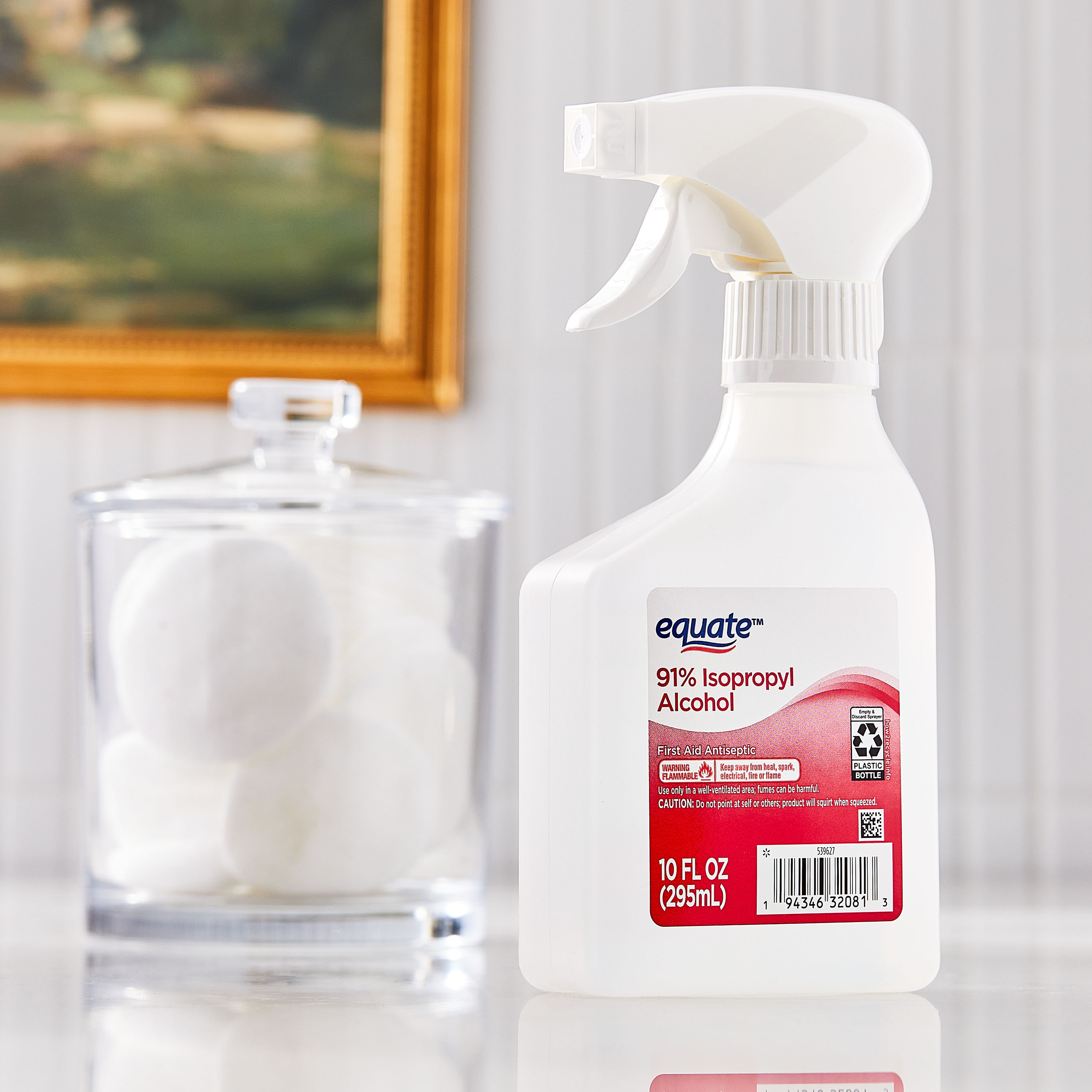 Equate Alcohol Isopropílico al 91% Antiséptico de Primeros Auxilios, Solución Tópica en Spray, 10 fl oz 2