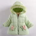 thumbnail image 3 of Fjofpr Winter Thicken Kids Jackets for Girls Coats Warm Girl Jackets Jackets Hooded Outerwear Boys' And Girls' Long-sleeved Warm Children's Hooded Zipper Jacket C Green 1 Years, 3 of 9