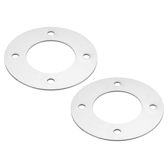 Uxcell 2.5" (65mm) ID Duct Connector Flange Stainless Steel Flat Straight Pipe Exhaust Flange Duct Mounting Plate 2 Pack