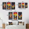 thumbnail image 4 of Designart "Visionary Rainbow Mystery Landscapes" Abstract Landscape Framed Wall Art Set Of 3 - Multicolor Abstract Landscapes Frame Gallery Set For Office Decor, 4 of 6
