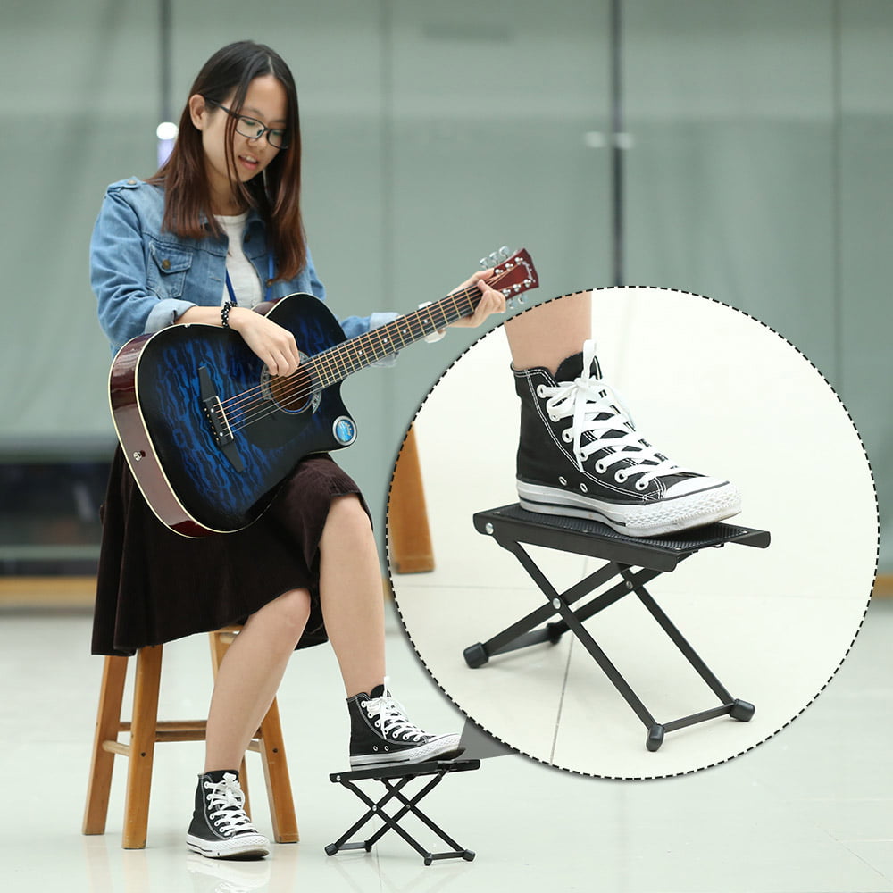 Lightweight Professional for Folk Guitar Daily Practice Performance Classical Or Flamenco Guitar Players Guitar Footstool Slap-Up Solid Folk Guitar Footstool 