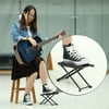 Foldable Metal Guitar Pedal -Slip Guitar Foot Rest Stool 4 Adjustable Height Levels Black