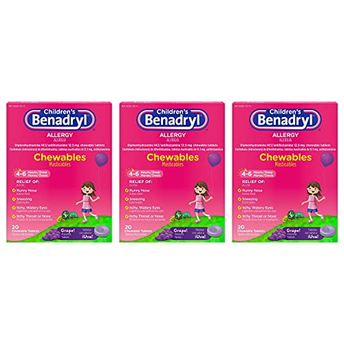 Children's Benadryl Allergy Chewables with Diphenhydramine HCl