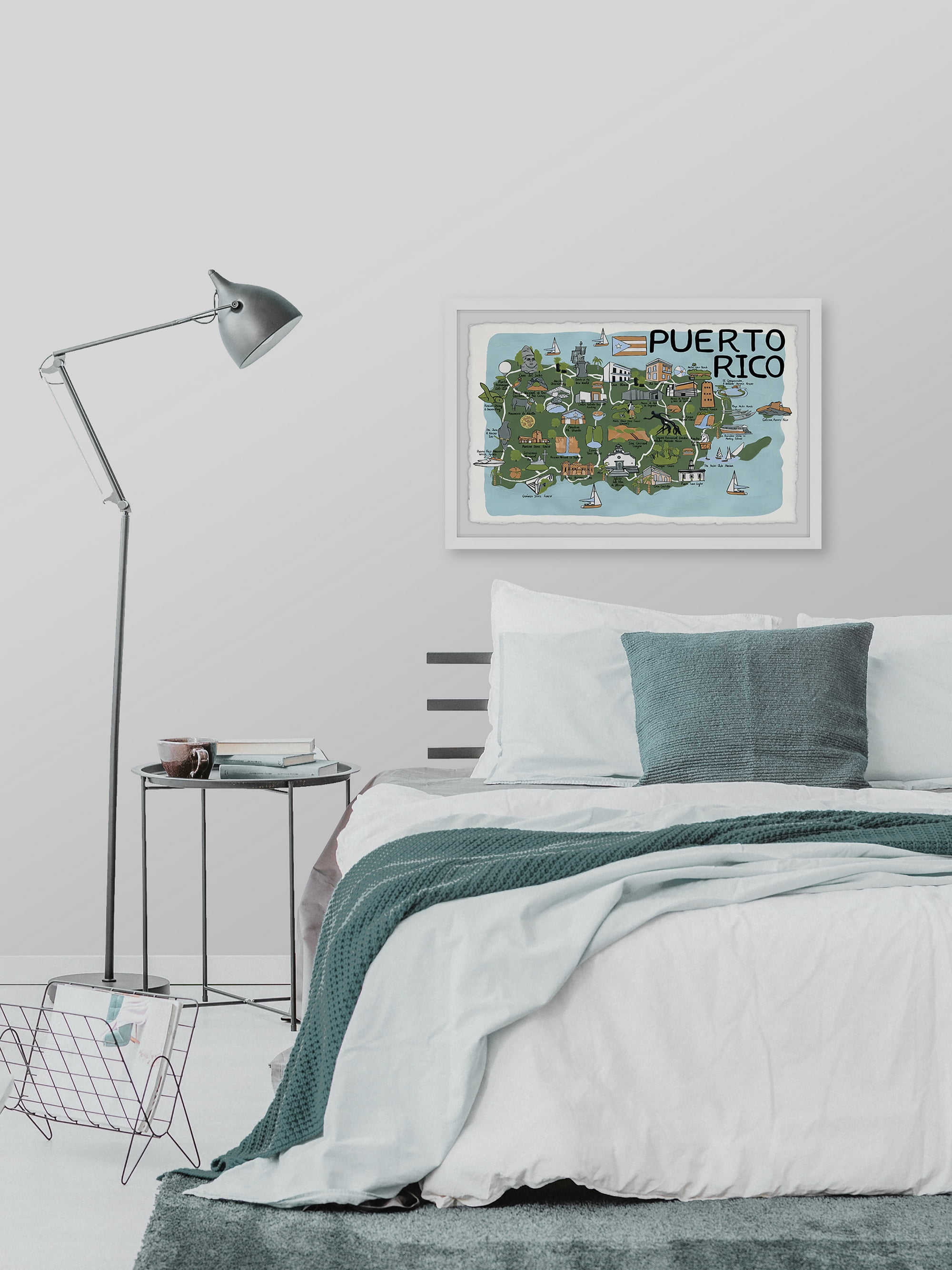 Marmont Hill Gold Puerto Rico Spots Framed Wall Art