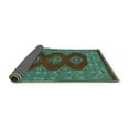thumbnail image 2 of Ahgly Company Indoor Square Persian Turquoise Blue Traditional Area Rugs, 3' Square, 2 of 4