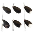 thumbnail image 2 of Lucky Strike Baitworks #4 Nickel Double Spinner - 3-pack - Fishing Spinner, 2 of 5