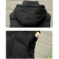 thumbnail image 5 of YueHuiYing Men Solid Fashion Winter Sleeveless Zipper Have Pockets Sleeveless Tanks Blouse Lightweight Jacket with Hood, 5 of 6
