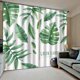 thumbnail image 4 of Toystoory Cortinas de ventana de moda de hoja verde, cortinas de tela lavables para plantas, decoración de ducha de poliéster para sala de estar, 2 uds. Sombras de ventana METRO Toystoory HA011124-02, 4 of 6