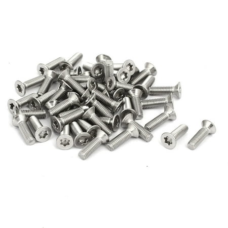 

UxcellM3x10mm 304 Stainless Steel Flat Head Torx Machine Screws Fastener 50pcs