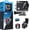 Standard Kit with 64GB Card, variant on AKASO V50X Native 4K30fps WiFi Action Camera EIS Touch Screen 4X Zoom 131 feet Undearwater Waterproof Camera Support External Mic Remote Control