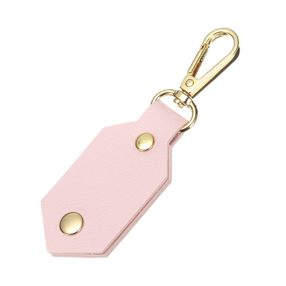 Unique Bargains Custom Picture Keychain with Leather 11.2cm x 3.5cm Personalized Photo Key Chain for Friend Family Lover, Pink