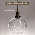 thumbnail image 2 of DELight Vintage 7.9" Glass Ball Ceiling Pendant Light Chandelier Edison Lamp Cafe Kitchen Dining Room Lighting, 2 of 8