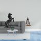 thumbnail image 2 of Estatua de caballo,Estatua de caballo,escultura decorativa de resina de animal,Escultura de velero,Estatua de velero,decoración de barco de vela,velero,Figura decorativa de resina con forma de, 2 of 8