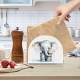 thumbnail image 6 of Elephant Ice Cream Napkin Holder for Table Clear Napkin Stand Paper Holder Acrylic Organizer Dispenser Napkins for Dinner Kitchen Restaurant Room, 6 of 8