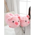 thumbnail image 4 of Pantuflas de Invierno Peludas con Diseño de Cerdito para Mujer YILANLAN Talla 5.5, 4 of 8