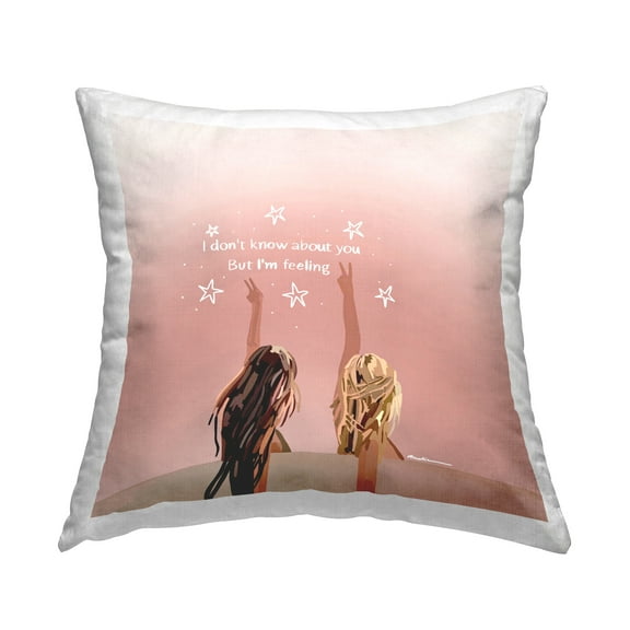 Stupell Industries Feeling 22 Lyrics Decorative Printed Throw Pillow Design by Amelia Noyes.