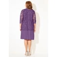 thumbnail image 2 of Catherines Women's Plus Size Floral Mesh Jacket Dress, 2 of 6