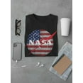 thumbnail image 3 of Nasa Classic Logo Over U.S. Flag Men T-Shirt, Male Medium, 3 of 4