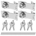thumbnail image 1 of Cerradura con pestillo con llave y pomo giratorio, cerradura con pestillo con llave para puertas pequeñas, cajones y armarios, y cerradura con pestillo chapado con llaves, 1 of 7