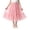 Pink, variant on School Uniform Casual Womens Skirts Long Blue Flared Smocked Waist Skirt - Split Hem Jean Skirts Pink 11-12 Years