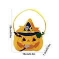 thumbnail image 3 of Halloween Trick or Treat Bags Felt Pumpkin Shaped Candy Goodie Tote Reusable Non-woven Gift Bags for Summer Halloween Party Supplies Favors, 3 of 5