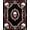 Burgundy Black Cream, Pattern 1, variant on ODIKA 8'x10' Washable Area Rug Durable, Non-Slip Goth Skull Vintage Damask Ornate Spooky Border Halloween Pastel for Living Room, Under Sectional, Family